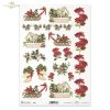 sanki, pudełko na prezenty, skarpety na prezenty, ostrokrzew, gwiazda betlejemska, dekoracje na Boże Narodzenie, bożonarodzeniowe motywy, R0600, sled, gift box, gift socks, holly, star of Bethlehem, Christmas decorations, Christmas themes, Schlitten, Gesc